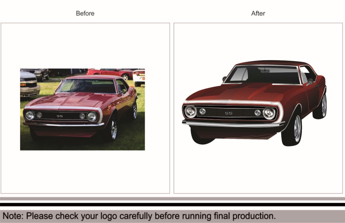 Before and after of a car